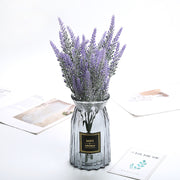 5 Bundles Purple Artificial Lavender Bush Stems Bulk Wholesale