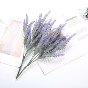 5 Bundles Purple Artificial Lavender Bush Stems Bulk Wholesale