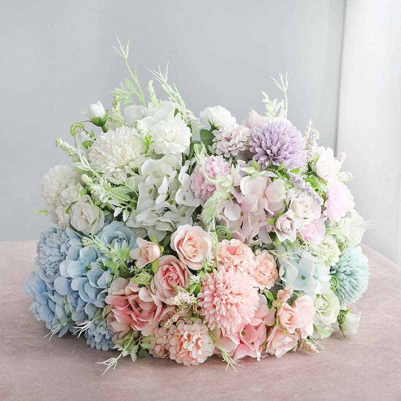12 Inch Artificial Silk Peony and Mum Bush Bouquet, Mixed Floral Stems, Bulk Wholesale Pack