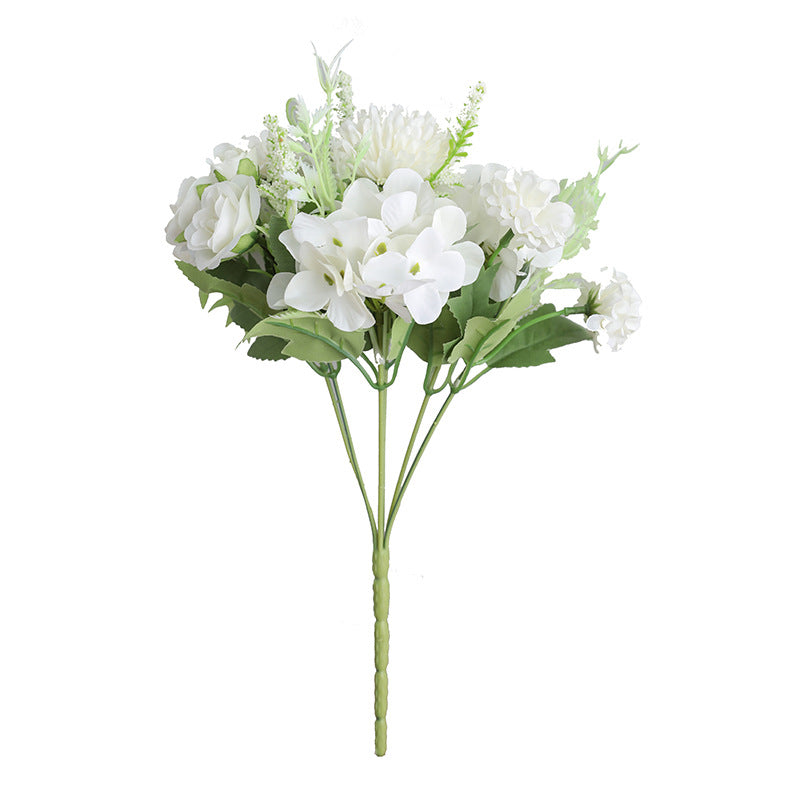 12 Inch Artificial Silk Peony and Mum Bush Bouquet, Mixed Floral Stems, Bulk Wholesale Pack