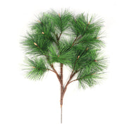 23 Inch Artificial Christmas Pine Stems with Pine Cones, 10 Pcs Bulk Branch Sprays