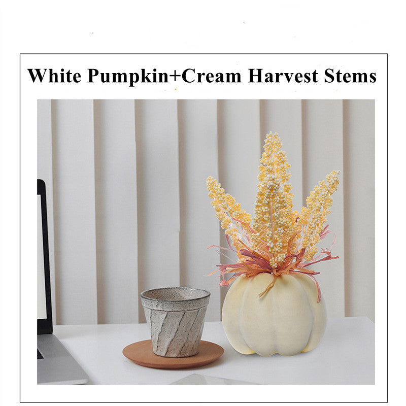 10 Pcs Artificial Pumpkin Flower Arrangements Harvest Festival Decorations Bulk