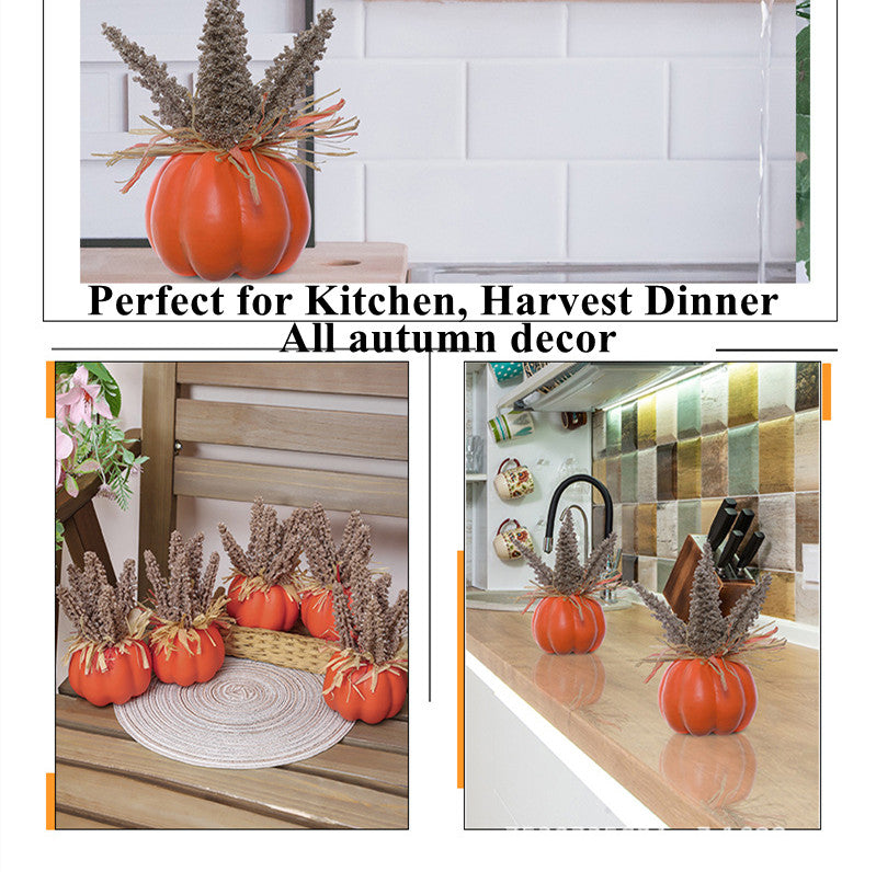 10 Pcs Artificial Pumpkin Flower Arrangements Harvest Festival Decorations Bulk