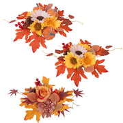 2 Pcs Artificial Sunflower and Maple Leaf Flower Balls for Table Centerpieces