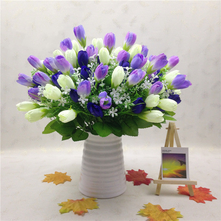 13.4 Inch Artificial Tulip Flower Bush Bouquet Bulk Arrangement Wholesale 10 Pcs Silk Flowers