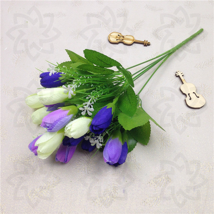 13.4 Inch Artificial Tulip Flower Bush Bouquet Bulk Arrangement Wholesale 10 Pcs Silk Flowers