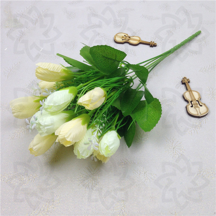13.4 Inch Artificial Tulip Flower Bush Bouquet Bulk Arrangement Wholesale 10 Pcs Silk Flowers