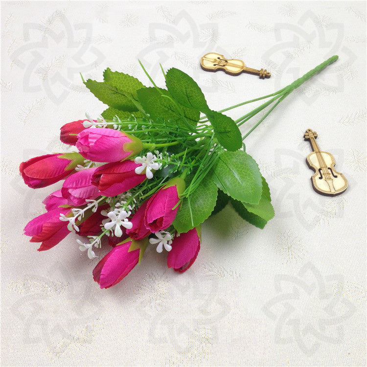 13.4 Inch Artificial Tulip Flower Bush Bouquet Bulk Arrangement Wholesale 10 Pcs Silk Flowers