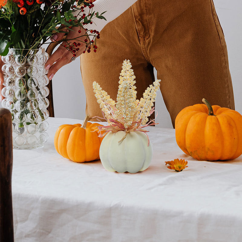 10 Pcs Artificial Pumpkin Flower Arrangements Harvest Festival Decorations Bulk