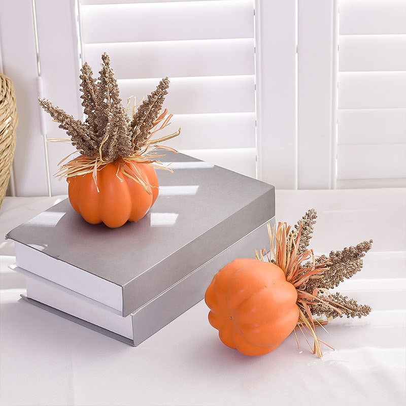 10 Pcs Artificial Pumpkin Flower Arrangements Harvest Festival Decorations Bulk