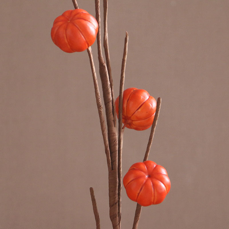 10 Pcs 27.5 Inch Artificial Pumpkin Branches Bouquet Fall Decor for Thanksgiving Home