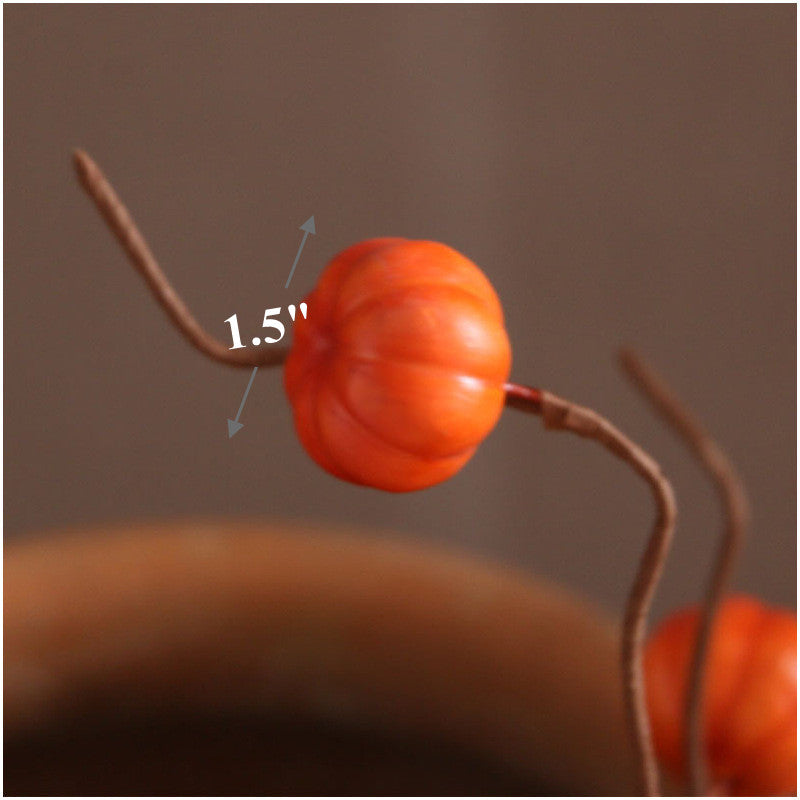 10 Pcs 27.5 Inch Artificial Pumpkin Branches Bouquet Fall Decor for Thanksgiving Home