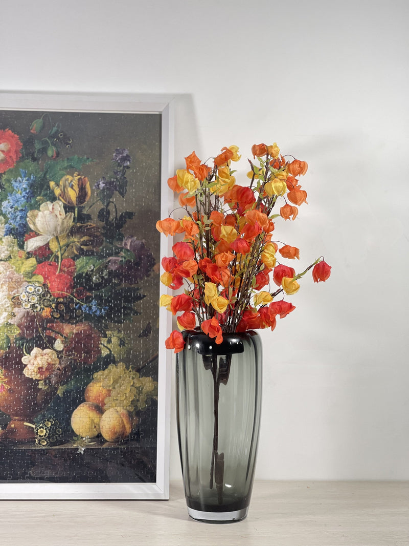 2 Pcs Artificial Fall Lantern Fruit Bush Floral Arrangement for Home Wedding Thanksgiving Decoration
