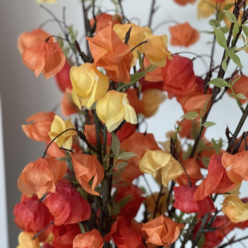2 Pcs Artificial Fall Lantern Fruit Bush Floral Arrangement for Home Wedding Thanksgiving Decoration