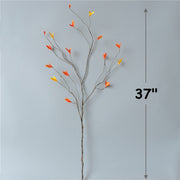 37 Inch Artificial Fall Leaves Spray 10 Pcs Autumn Leaves for Home Floral Arrangement