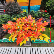 32 Inch Sunset Orange Artificial Mums Cemetery Flower Saddle for Headstone - Bulk Quantity