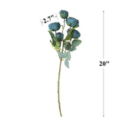 20 Inch Burnt Peony Spray Stems 6 Pcs Artificial Silk Fall Flowers Branches