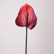 30 Inch Real Touch Anthurium Stem - Lifelike Artificial Flower for Wedding and Home Decor