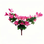 2 Pcs Artificial Silk Azalea Hanging Flowers, Realistic Faux Blooms, UV Resistant, No Fade, for Home Garden Balcony Yard