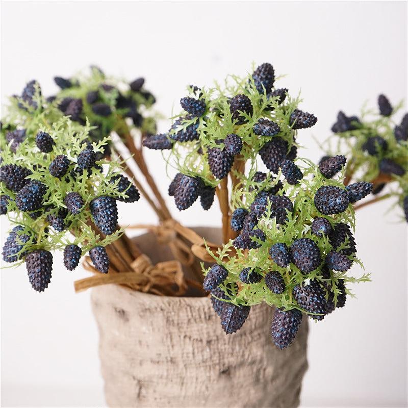3 Pcs 10 Inch Artificial Rubber Berry Stems – Soft Faux Berries Branches