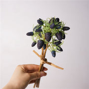 3 Pcs 10 Inch Artificial Rubber Berry Stems – Soft Faux Berries Branches