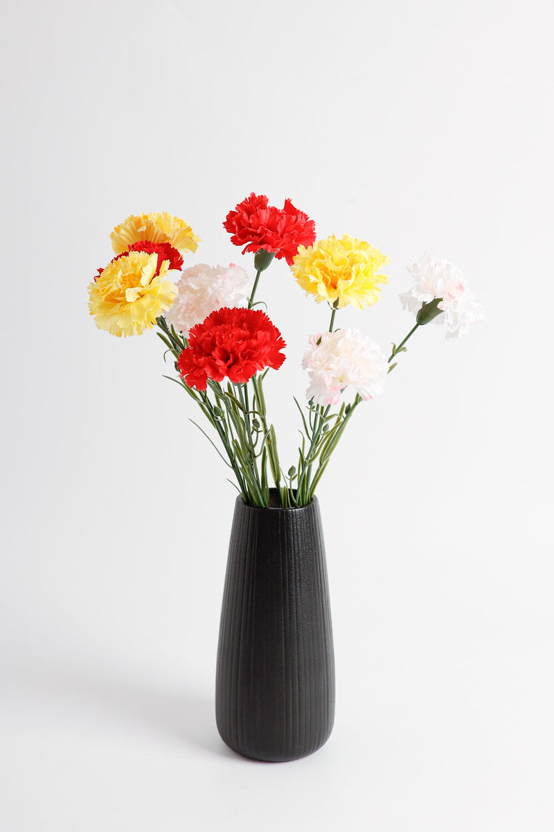 Faux Carnations 19 Inch Artificial Silk Flowers 6 Stems