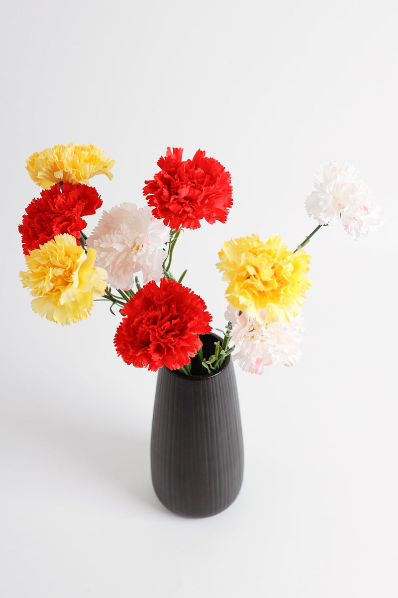 Faux Carnations 19 Inch Artificial Silk Flowers 6 Stems