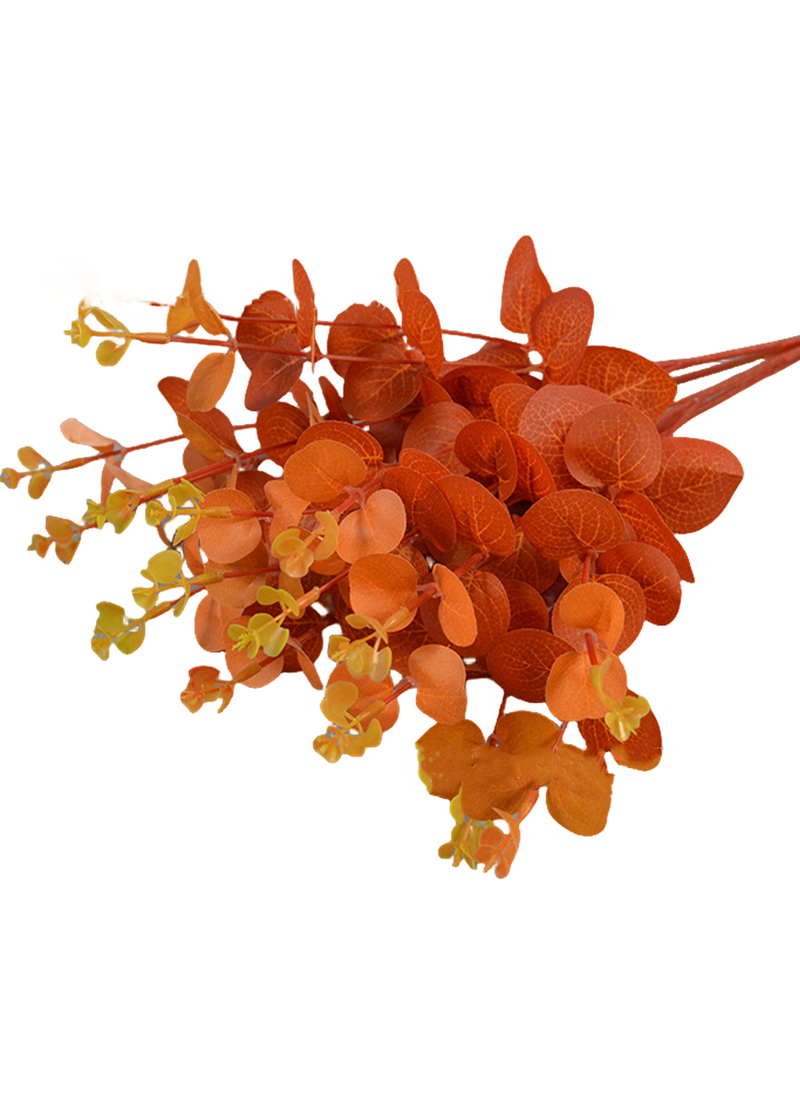 18 Inch Faux Eucalyptus Bush 10 Pcs Greenery Artificial Plants for Autumn Winter Arrangements