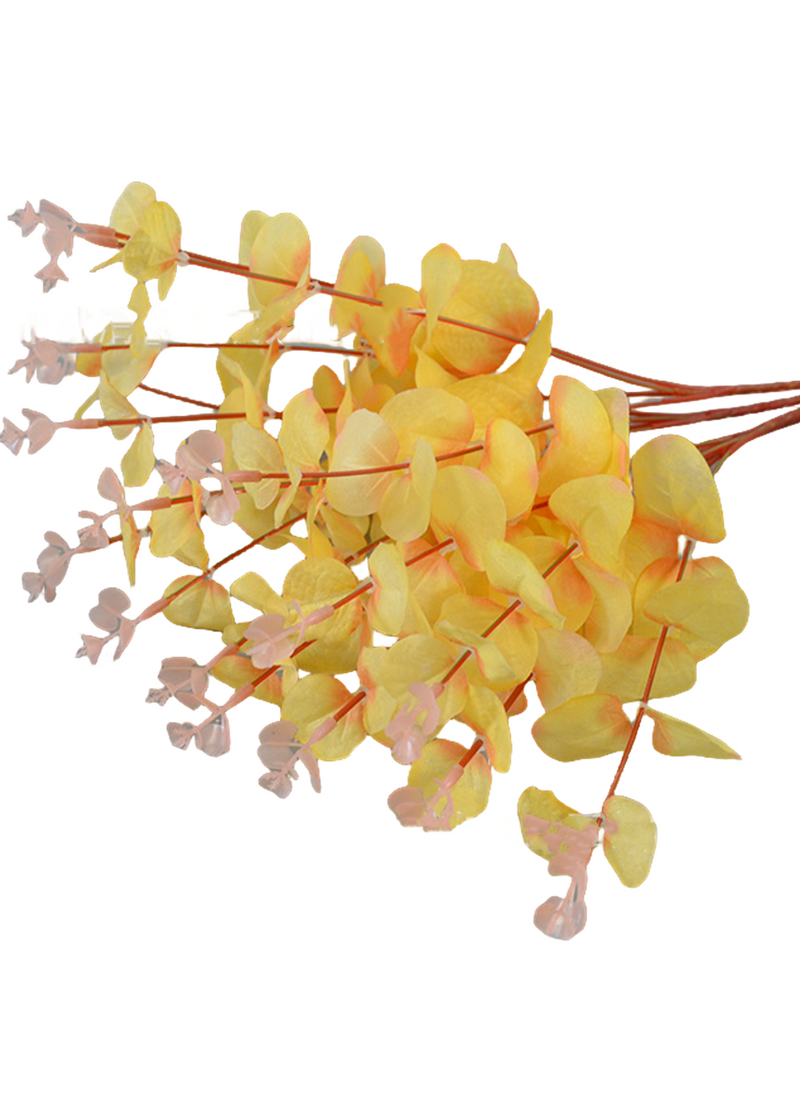 18 Inch Faux Eucalyptus Bush 10 Pcs Greenery Artificial Plants for Autumn Winter Arrangements