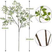 43 Inch Extra Long Artificial Nandina Greenery Stems Bulk 10 Pcs Faux Plants for Centerpieces