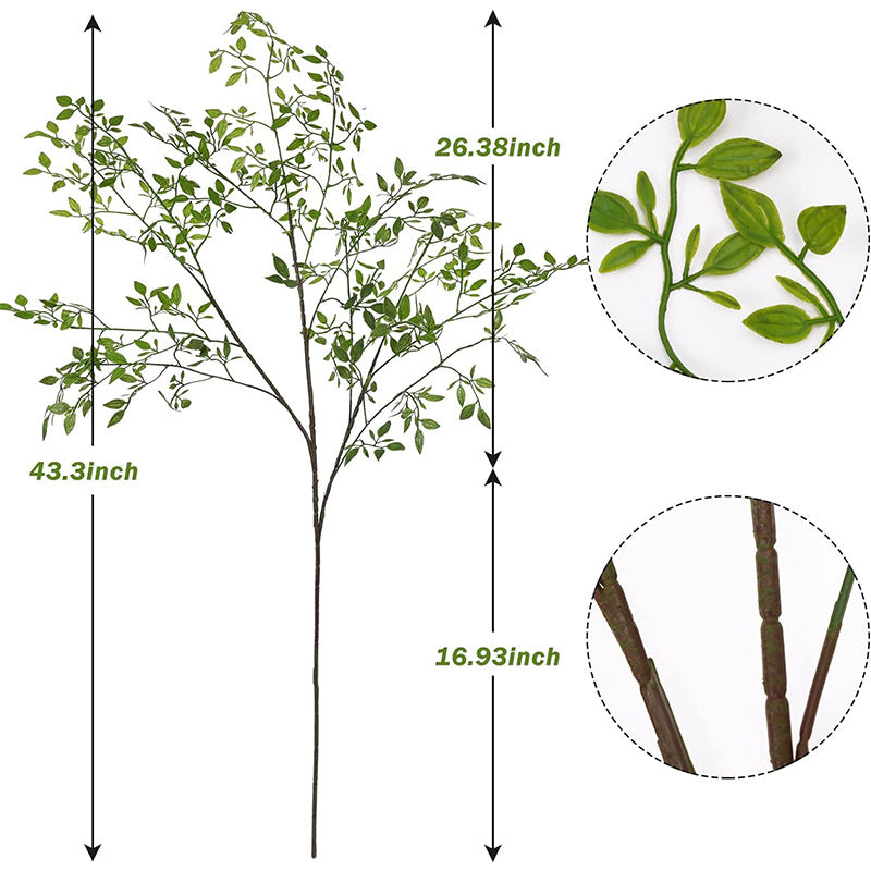 43 Inch Extra Long Artificial Nandina Greenery Stems Bulk 10 Pcs Faux Plants for Centerpieces