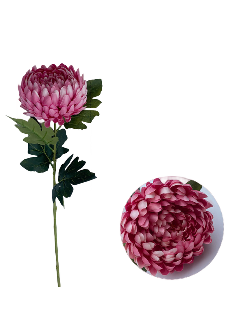 5 Pcs Faux Chrysanthemum Kiku Flower Buds Stems, 14 Colors, 14 Inch Artificial Autumn Flowers for Centerpiece