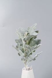 Real Touch Lamb's Ear Stem Artificial Plant Green 12 Inch Silk Leaf Stem