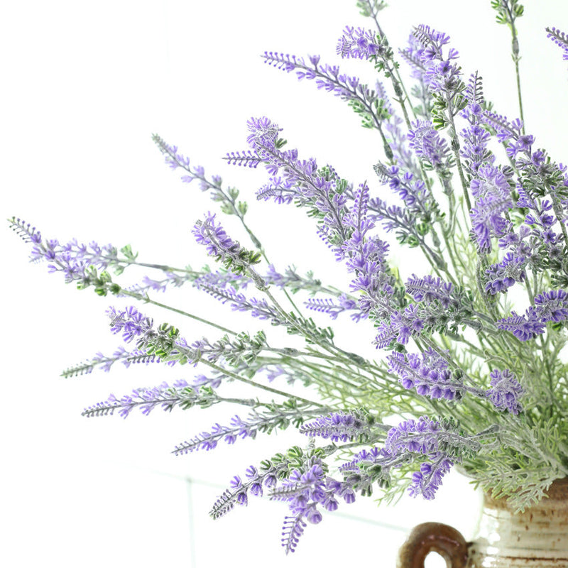 20 Inch Lavender Stems Bulk 10 Pcs Artificial Faux Silk Fall Branches