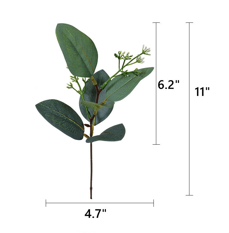 Faux Long Leaf Eucalyptus & Berry Plant Stems 11 Inch 4 Styles Bulk Artificial Greenery