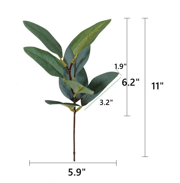Faux Long Leaf Eucalyptus & Berry Plant Stems 11 Inch 4 Styles Bulk Artificial Greenery