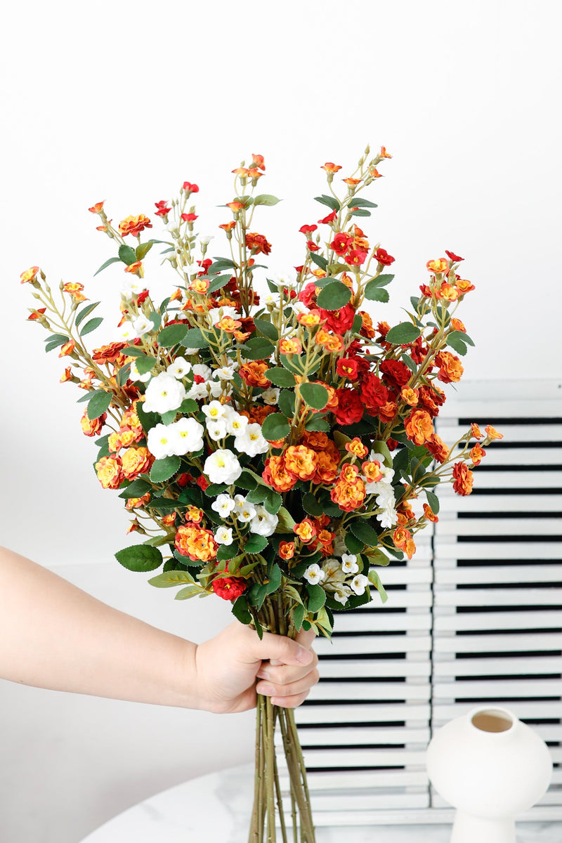 29 Inch Silk Garden Rose Spray Branches Bulk Wholesale Artificial Flowers