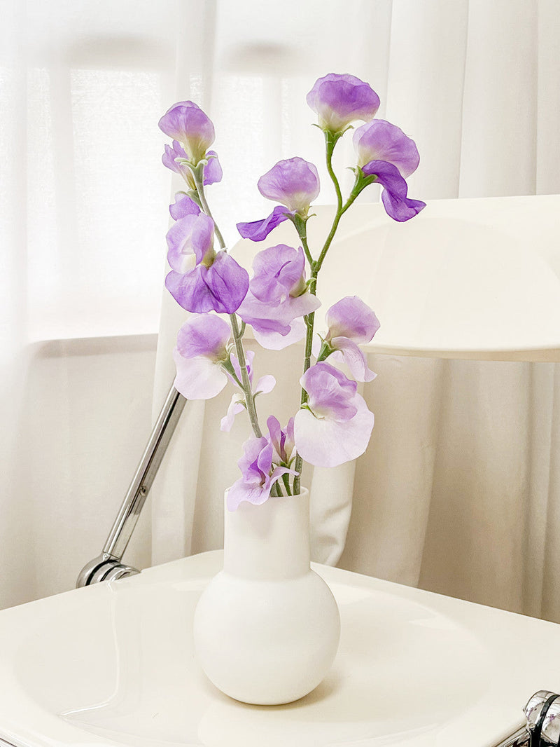 2 Branches Artificial Silk Sweetpea Flowers, Pink, 12 Inch
