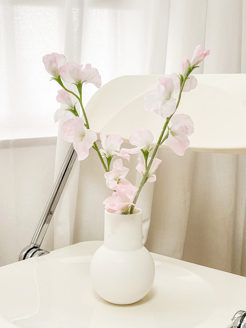 2 Branches Artificial Silk Sweetpea Flowers, Pink, 12 Inch