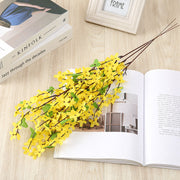 3 Pcs 25.5 Inch Faux Forsythia Blossom Stems Artificial Spring Flowers