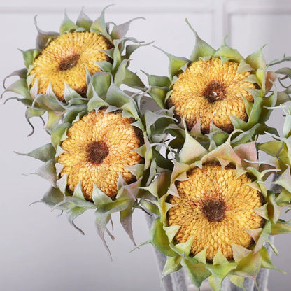Wedding Floral Backdrop Faux Sunflower Buds Bouquet - 24.41 ” Realistic Silk Decor