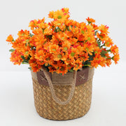 Artificial Daisy Flower Bush Bouquet 10 Pcs UV Resistant Fall Decor for Indoor Garden Window