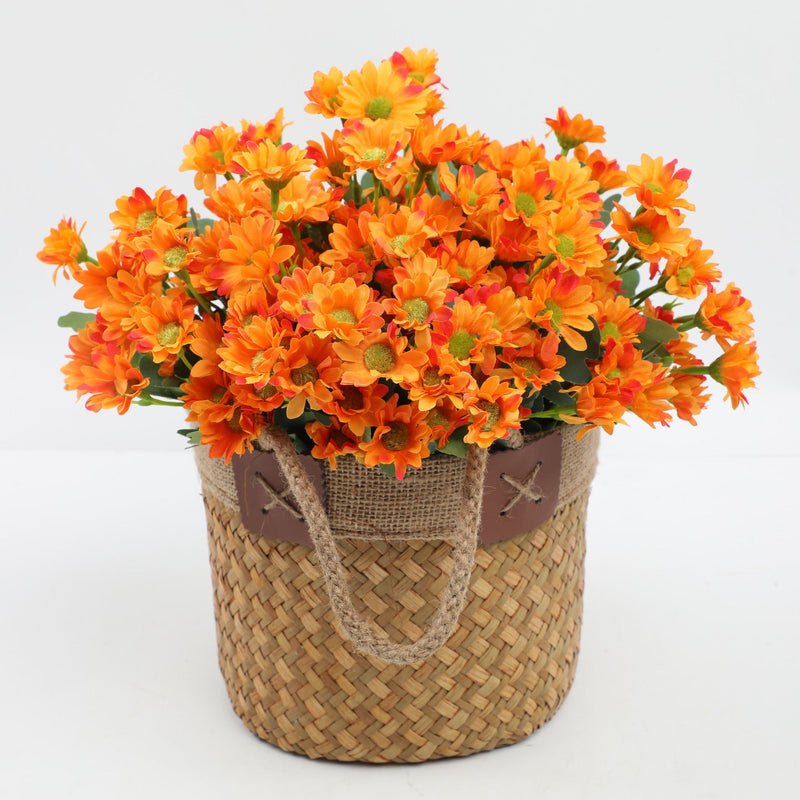 Artificial Daisy Flower Bush Bouquet 10 Pcs UV Resistant Fall Decor for Indoor Garden Window