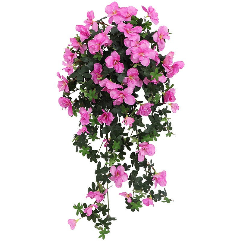 40 Inch Faux Hanging Azalea Bush Flowers UV Resistant Outdoor Artificial Plant