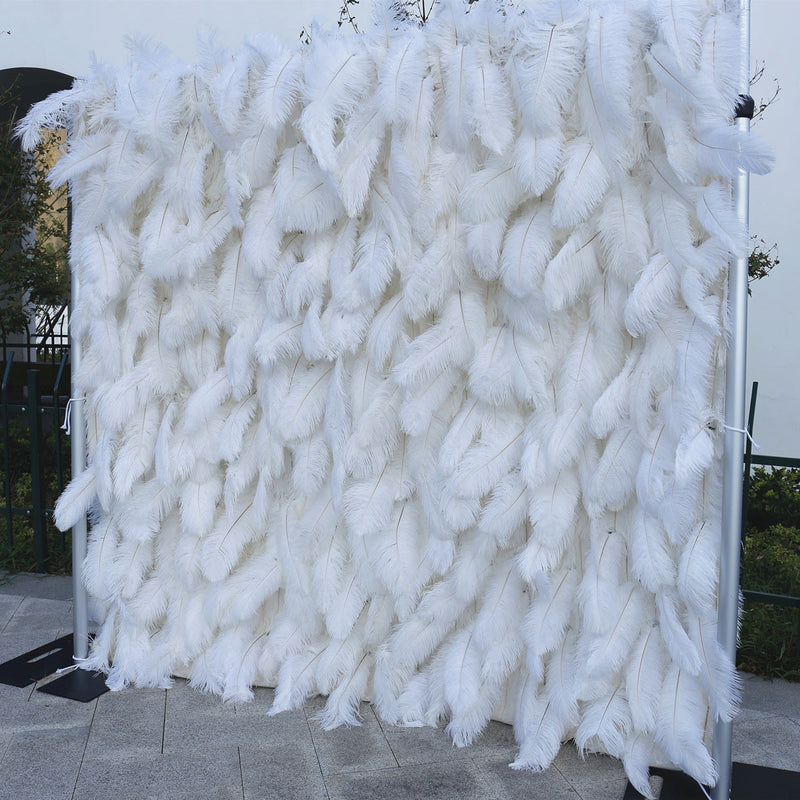 5D Feather Artificial Flower Wall Arrangement for Event Panels, Bulk Quantity
