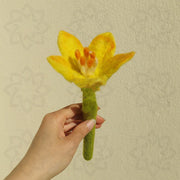 10 Pcs Artificial Felt Lily Flowers with Stems Bulk Wholesale Nepal Craft Decor
