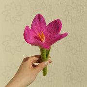 10 Pcs Artificial Felt Lily Flowers with Stems Bulk Wholesale Nepal Craft Decor