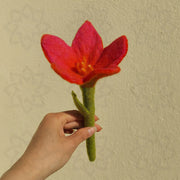 10 Pcs Artificial Felt Lily Flowers with Stems Bulk Wholesale Nepal Craft Decor