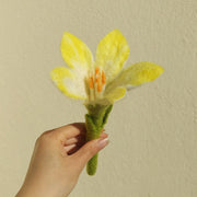 10 Pcs Artificial Felt Lily Flowers with Stems Bulk Wholesale Nepal Craft Decor