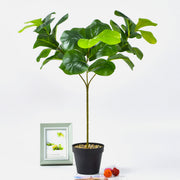 Artificial Fiddle Leaf Fig Tree Stems 10 Pcs 12 Inch Faux Greenery Leaves Bulk